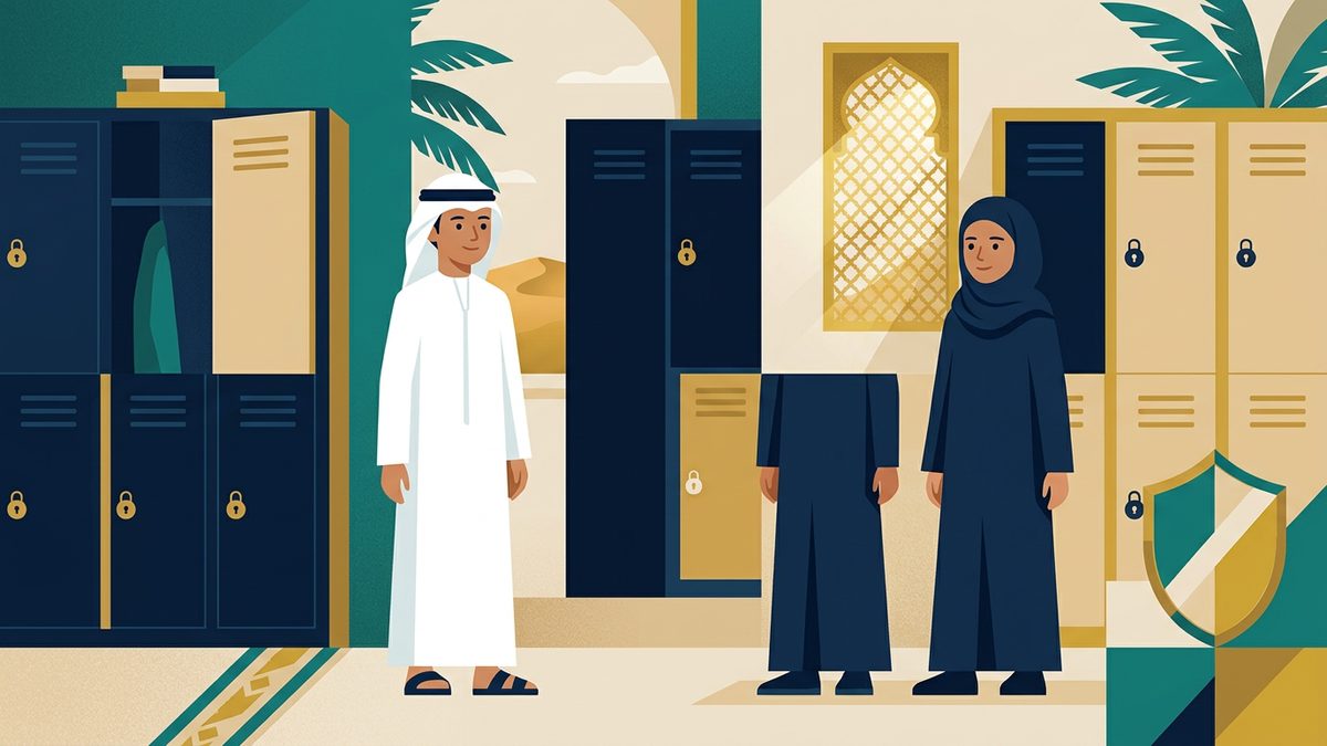 رسم توضيحي بهوية إماراتية لموقف: السرقة الممنهجة والتستر عليها